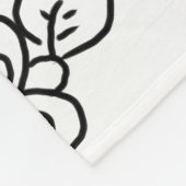 Schwarz-Weiß-Blumen zeichnend Fleecedecke (Ecke)