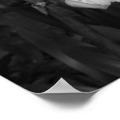 Schwarz-Weiß-Blumenbild Poster (Ecke)