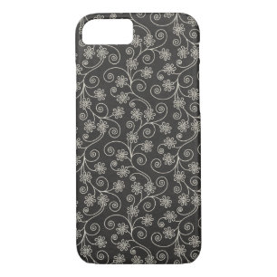 Schwarz-Weiß-Blumendesign Case-Mate iPhone Hülle