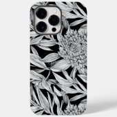 Schwarz-Weiß-Blumendesign für Handy-Case Case-Mate iPhone Hülle (Rückseite)