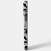 Schwarz-Weiß-Blumendesign für Handy-Case Case-Mate iPhone Hülle (Rückseite / Links)