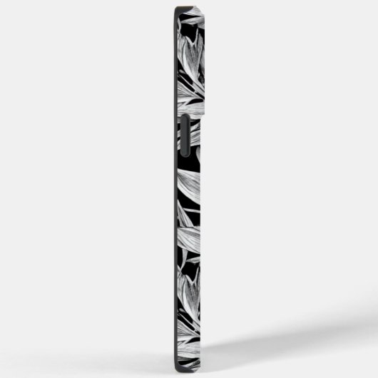 Schwarz-Weiß-Blumendesign für Handy-Case Case-Mate iPhone Hülle (Rückseite / Rechts)