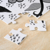 Schwarz-Weiß-Blumendruck Puzzle (Seite)