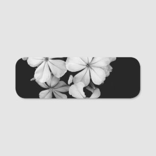 Schwarz-Weiß-Blumenfotografie Namensschild