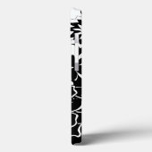 Schwarz-Weiß-Blumengarten Grafisches Muster Case-Mate iPhone Hülle (Rückseite / Links)