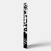 Schwarz-Weiß-Blumengarten Grafisches Muster Case-Mate iPhone Hülle (Rückseite / Rechts)