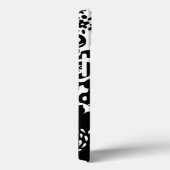 Schwarz-Weiß-Blumengarten Grafisches Muster Case-Mate iPhone Hülle (Rückseite / Rechts)