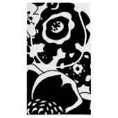 Schwarz-Weiß-Blumengarten Grafisches Muster Kleine Geschenktüte (Rückseite)