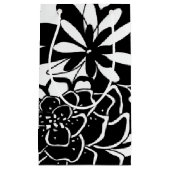 Schwarz-Weiß-Blumengarten Grafisches Muster Kleine Geschenktüte (Vorderseite)
