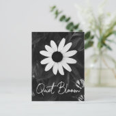 Schwarz-Weiß-Blumengarten Postkarte (Stehend Vorderseite)