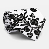 Schwarz-Weiß-Blumengeschenk Krawatte (Gerollt)