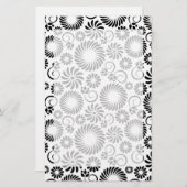 Schwarz-Weiß-Blumengeschirr Briefpapier (Vorne/Hinten)