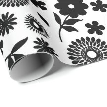 Schwarz-Weiß-Blumenkäse Nahtloses Muster