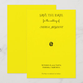 Schwarz-Weiß-Blumenliniengrafik – Clipart-Design Save The Date
