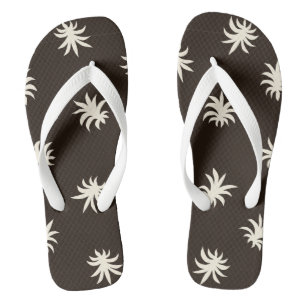 Schwarz Weiß Blumenmixer Hell Tropischer Sommer Badesandalen