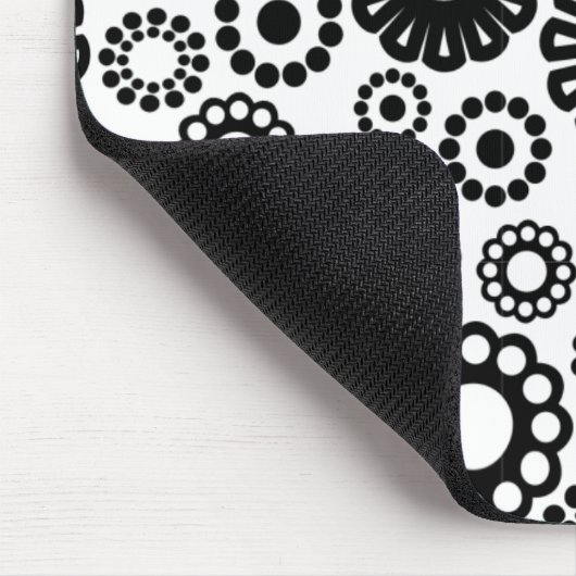 Schwarz-Weiß-Blumenmousepad Mousepad (Ecke)