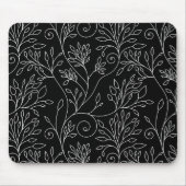 Schwarz-Weiß-Blumenmousepad Mousepad (Vorne)