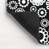 Schwarz-Weiß-Blumenmousepad Mousepad (Ecke)