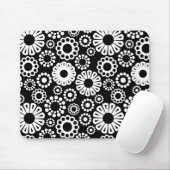 Schwarz-Weiß-Blumenmousepad Mousepad (Mit Mouse)