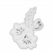 Schwarz-weiß-Blumenmuster Aufkleber (Vorderseite)