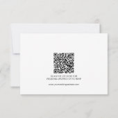 Schwarz-Weiß-Blumenmuster RSVP Karte (Rückseite)