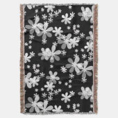 Schwarz-weiß blumenreich decke (Vorderseite Vertikal)