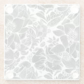 Schwarz-weiß blumenreich glasuntersetzer (Rückseite)