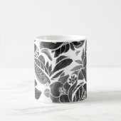 Schwarz-weiß blumenreich kaffeetasse (Mittel)