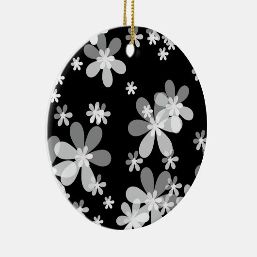 Schwarz-weiß blumenreich keramik ornament (Rechts)