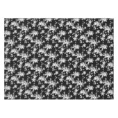 Schwarz-weiß blumenreich tischdecke (Vorderseite (Horizontal))