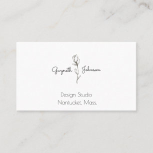 Schwarz-Weiß-Blumensteg Visitenkarte