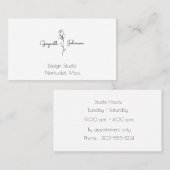 Schwarz-Weiß-Blumensteg Visitenkarte (Vorne/Hinten)