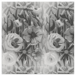 Schwarz-Weiß-Blumenstoffe Stoff