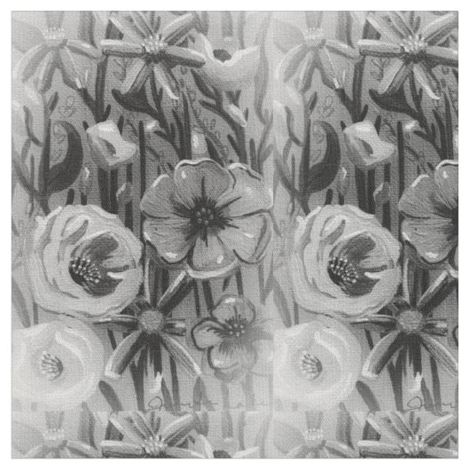 Schwarz-Weiß-Blumenstoffe Stoff (Nahaufnahme)