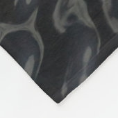 Schwarz-Weiß-Blumentextilien Fleecedecke (Ecke)