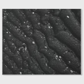 Schwarz-Weiß-Blumentextilien Geschenkpapier (Flach)