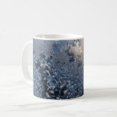 Schwarz-Weiß-Blumentextilien Kaffeetasse (Vorderseite Links)