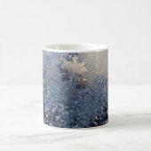 Schwarz-Weiß-Blumentextilien Kaffeetasse (Mittel)