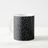 Schwarz-Weiß-Blumentextilien Kaffeetasse (Vorderseite Links)
