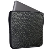 Schwarz-Weiß-Blumentextilien Laptopschutzhülle (Vorne Rechts)