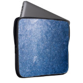 Schwarz-Weiß-Blumentextilien Laptopschutzhülle (Vorne Rechts)