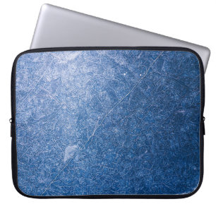Schwarz-Weiß-Blumentextilien Laptopschutzhülle