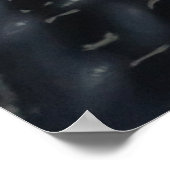 Schwarz-Weiß-Blumentextilien Poster (Ecke)