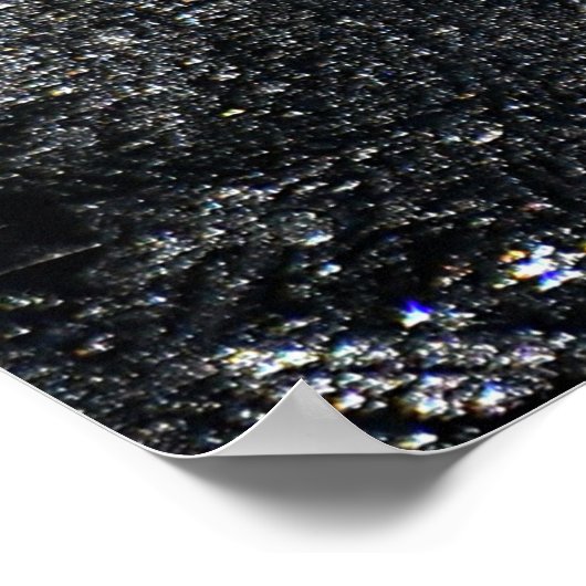 Schwarz-Weiß-Blumentextilien Poster (Ecke)