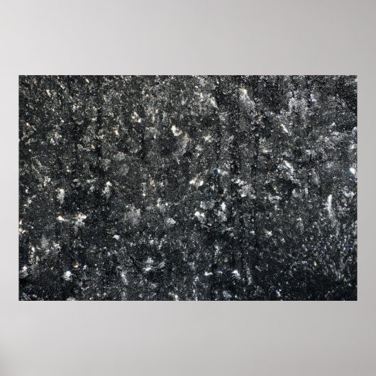 Schwarz-Weiß-Blumentextilien Poster (Vorne)