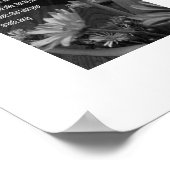 Schwarz-Weiß-Blumenzauber-Wand Kunst Poster (Ecke)