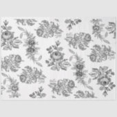 Schwarz-Weiß-Blumenzwiebelblatt Seidenpapier (Vorderseite)