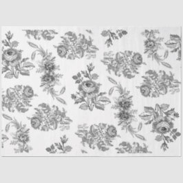 Schwarz-Weiß-Blumenzwiebelblatt Seidenpapier