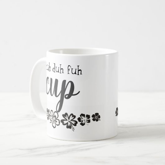 Schwarz-Weiß-Blumenzwiebeln Kaffeetasse (Vorderseite Links)