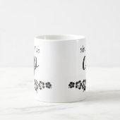 Schwarz-Weiß-Blumenzwiebeln Kaffeetasse (Mittel)